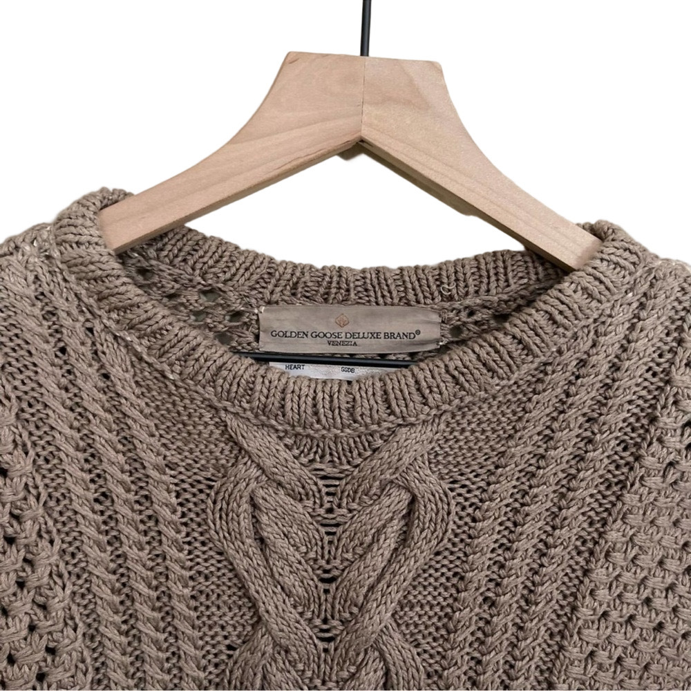Golden Goose Chunky Knit Sweater – Taupe Brown Cozy Luxe – M - Picture 3 of 10